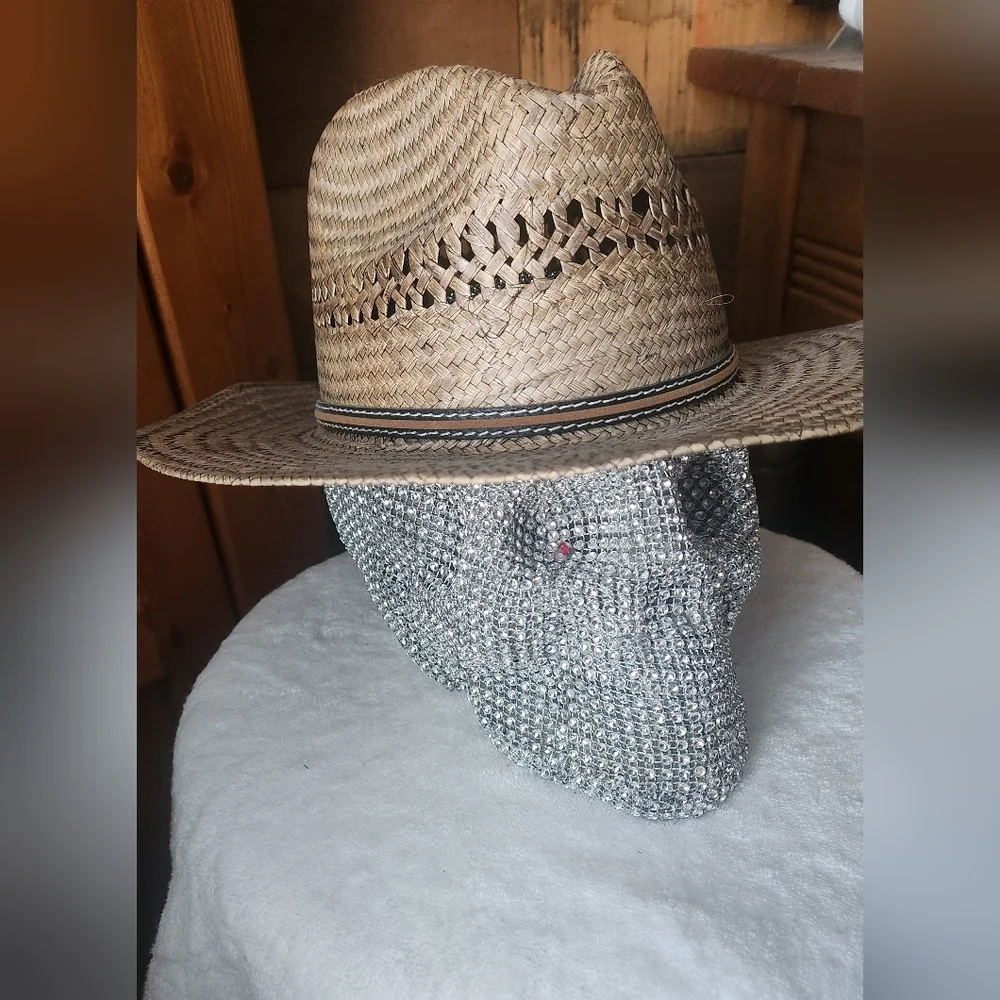 Stetson Stylish Brown Straw Hat - Size Large